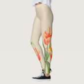 Leggings Aquarelle Parrot Jaune Tulipes Art Floral (Gauche)