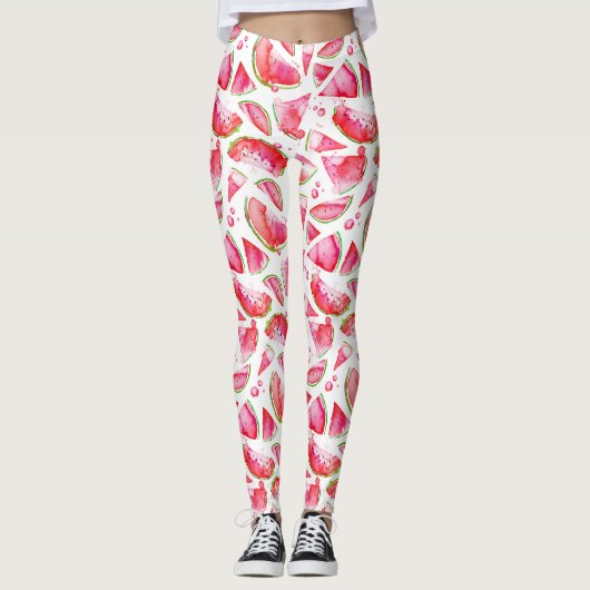 Leggings Aquarelle pastèque 1 (Devant)