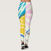 Leggings Aquarelle patchwork : style de peinture sale. (Dos)