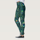 Leggings Aquarelle Peacock Motif (Gauche)
