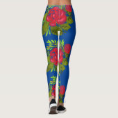 Leggings Aquarelle Peonies Folk (Dos)