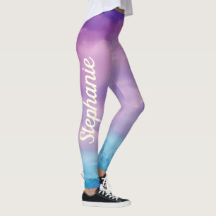 Leggings Aquarelle personnalisée fabriquée avec nom