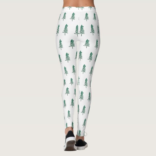 Leggings Aquarelle Pine Tree Noël (Dos)