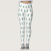 Leggings Aquarelle Pine Tree Noël (Devant)