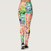 Leggings Aquarelle Plumeria Hawaii (Dos)