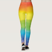 Leggings Aquarelle Rainbow Pride brillant Vibrant (Dos)