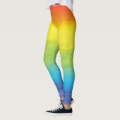 Leggings Aquarelle Rainbow Pride brillant Vibrant (Gauche)