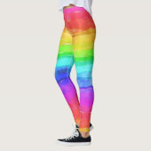 Leggings Aquarelle Rainbow Stripes Design (Gauche)