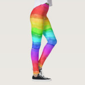 Leggings Aquarelle Rainbow Stripes Design (Droite)