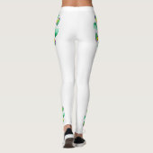Leggings Aquarelle romantique Cute Vert Saint Valentin (Dos)