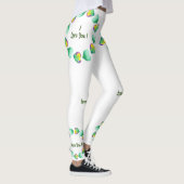 Leggings Aquarelle romantique Cute Vert Saint Valentin (Droite)