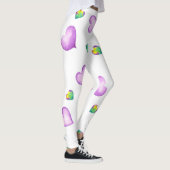 Leggings Aquarelle romantique minimaliste Coeur (Droite)