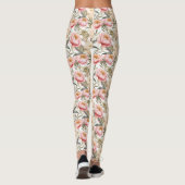 Leggings Aquarelle romantique Peony Floral (Dos)
