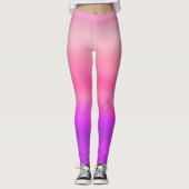 Leggings Aquarelle rose chaud moderne (Devant)