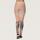 Leggings Aquarelle Rose du désert (Dos)