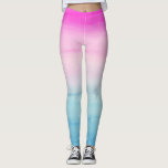 Leggings Aquarelle rose et bleu Ombre<br><div class="desc">Aquarelle unique et girly ombre de rose et bleu. Parfait pour l'été !</div>