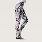Leggings Aquarelle rose et menthe vert Roses Floral Boho (Droite)