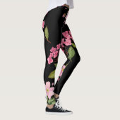 Leggings Aquarelle rose Hydrangea et anémone japonaise (Droite)