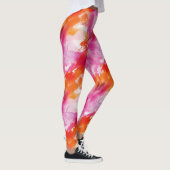 Leggings Aquarelle rose orange Abstrait (Droite)