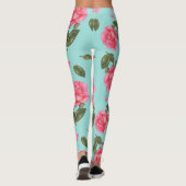 Leggings Aquarelle rose Roses Illustration botanique (Dos)