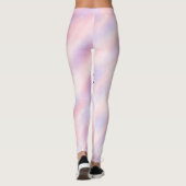 Leggings Aquarelle rose rouge marron abstrait ajouter namep (Dos)
