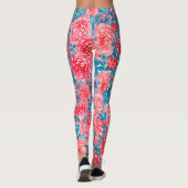 Leggings Aquarelle Rose tapisserie florale (Dos)