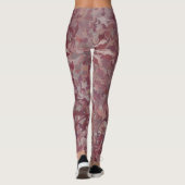 Leggings Aquarelle rouge Brown gris de luxe Art Abstrait (Dos)