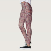 Leggings Aquarelle rouge Brown gris de luxe Art Abstrait (Gauche)