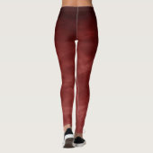 Leggings aquarelle rouge foncé (Dos)