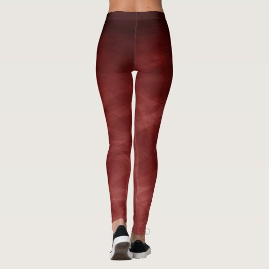 Leggings aquarelle rouge foncé (Dos)