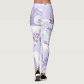 Leggings Aquarelle rouge rouge tartan rouge (Dos)