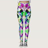 Leggings Aquarelle rustique avec trous et découpes (Devant)