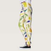 Leggings Aquarelle rustique Jardin Floral Botanique (Gauche)