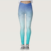 Leggings Aquarelle sarcelle (Devant)