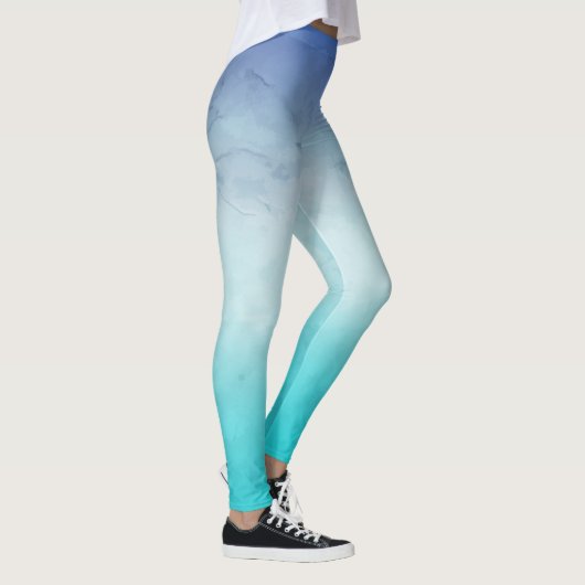 Leggings Aquarelle sarcelle (Droite)