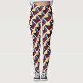 Leggings Aquarelle Signal nautique Pavillon maritime (Devant)
