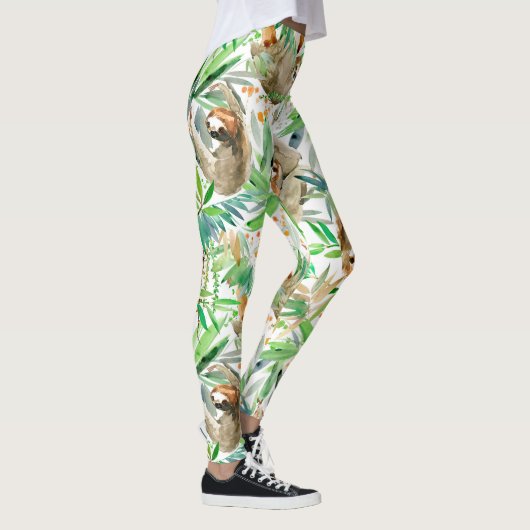 Leggings Aquarelle Sloth Jungle (Droite)