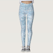 Leggings Aquarelle Snowdrops Dusty Blue/Copper ID726 (Devant)