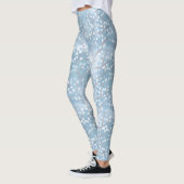 Leggings Aquarelle Snowdrops Dusty Blue/Copper ID726 (Gauche)