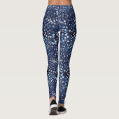 Leggings Aquarelle Snowdrops Navy/Copper ID726 (Dos)