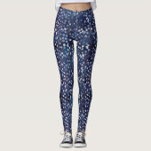 Leggings Aquarelle Snowdrops Navy/Copper ID726 (Devant)