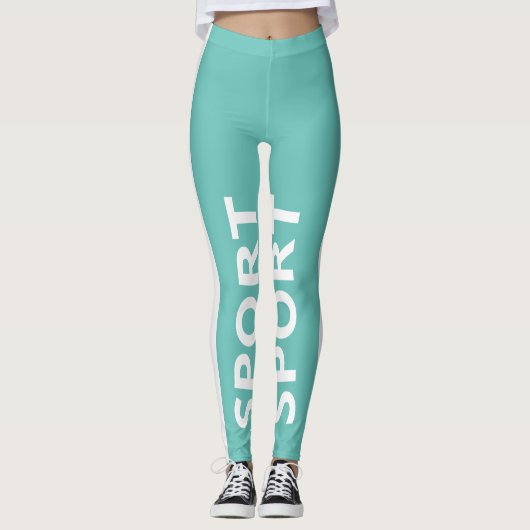 Leggings Aquarelle sportive Bichromatique Vertical Band Leg (Devant)