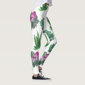 Leggings Aquarelle Succulente Conception Motif transparente (Droite)