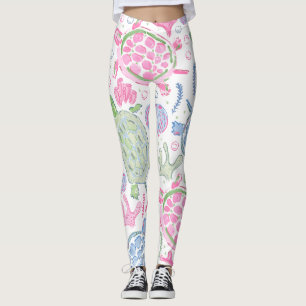 Leggings Aquarelle Tortues de mer Océan côtier