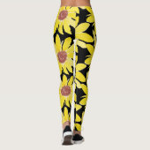 Leggings Aquarelle Tournesol Boud Vibrant main peint (Dos)