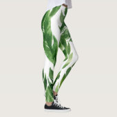Leggings Aquarelle Tropical Banana Feuille Motif (Droite)