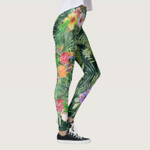 Leggings Aquarelle tropicale de la grenouille à écailles 