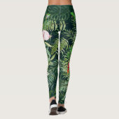 Leggings Aquarelle tropicale de la grenouille à écailles ro (Dos)