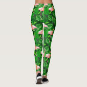 Leggings Aquarelle tropicale Flamant rose (Dos)