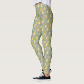Leggings Aquarelle tropicale Motif d'ananas (Gauche)
